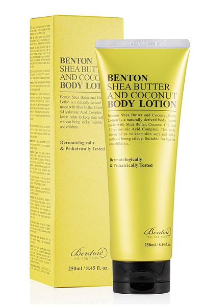 Benton Shea Butter & Coconut Body Lotion (8.45 oz) - Dermatologist Tested, Moisturizing for Sensitive Skin