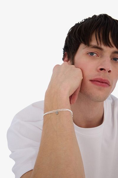 DeFacto Unisex Seil Stahl Stück Weiß Glücksarmband E6205AXNS