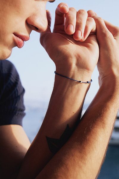 DeFacto Unisex Seil Stahl Stück Weiß Glücksarmband E6205AXNS