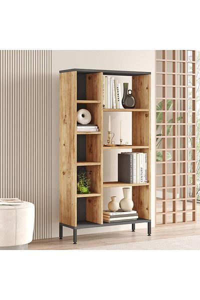 Home Canvas Royal Book Shelf Pine and Grey