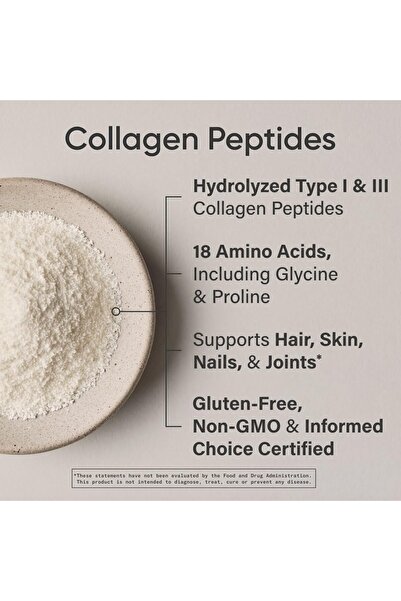 Sports Research Collagen Peptides, Unflavored, 16 oz., Hydrolyzed Type 1 & 3 Powder for Skin, Nails, Bones & Joints