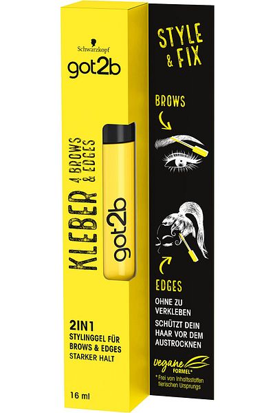 Got2B glue 4 brows & edges, 2in1 brow gel & hair mascara, vegan, 16 ml