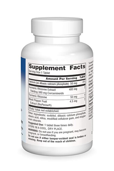 Planetary Herbals Full Spectrum Turmeric Extract Tablets, 450 mg, 60 Count