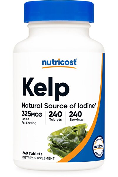 Nutricost Kelp Tablets, 325mcg of Iodine, 240 Tablets - Non-GMO, Gluten Free