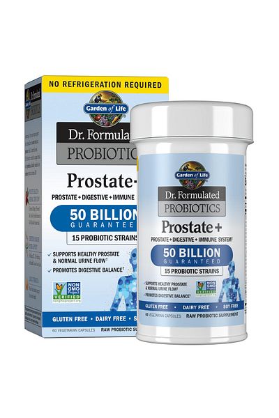 GARDEN OF LIFE Dr. Formulated Probiotics Prostate+ - Supports Prostate & Digestive Health - 60 Capsules