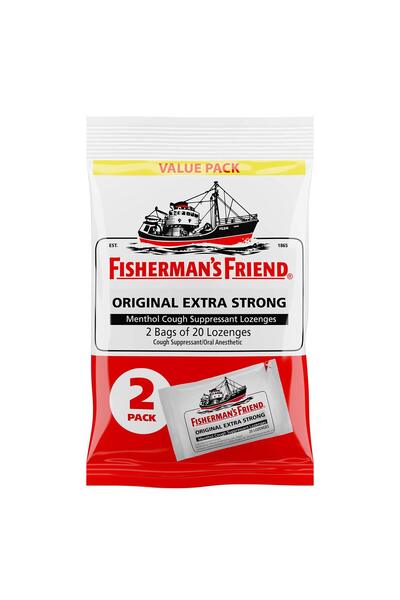 Fisherman's Friend Fishermans Drops 40ct, Original Extra Strong, 40 Count