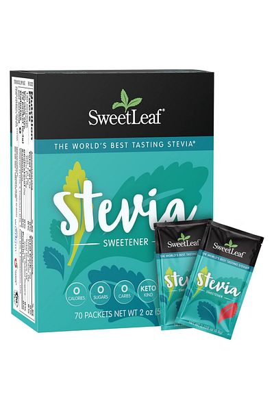 SweetLeaf Stevia Packets - Zero Calorie, No Bitter Aftertaste, Keto-Friendly, Non-GMO, 70 Count