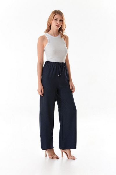 Fulla Moda Palazzo Fabric - Elastic Waist Trousers