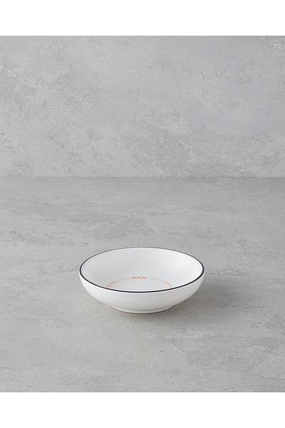 English Home Good Mood Ceramic Snack Bowl 13 cm Orange-Black