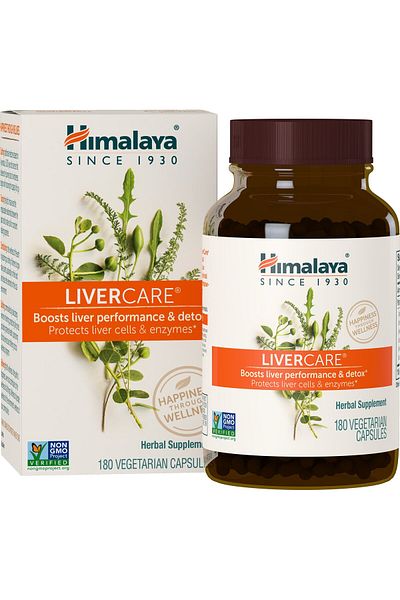 Himalaya LiverCare Herbal Supplement, Liver Cleanse & Support, Vegan, Non-GMO, 375mg, 180 Capsules, 90 Days