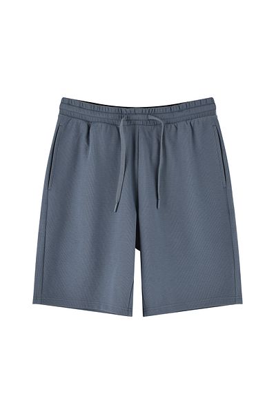 Giordano شورت وافل مطاطي للرجال: الراحة والأناقة (مزيج من القطن)