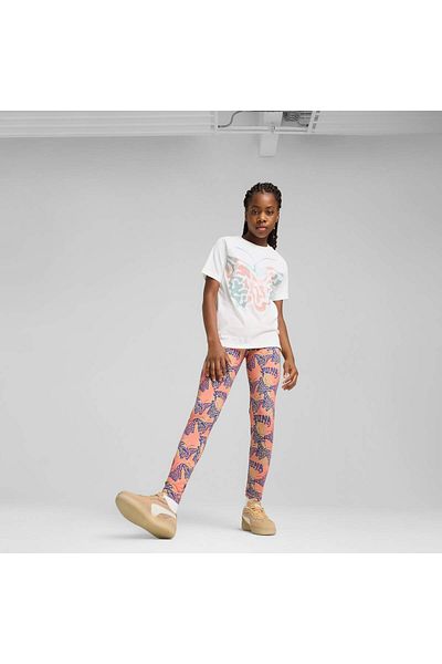 Puma Tricou de antrenament pentru adolescenți Butterfly Vibe Logo