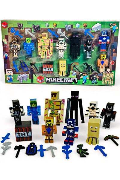tmtoysandmore minecraft Aksesuarlı xl 20 Parça Oyuncak kahramanlar Figür Mayk...
