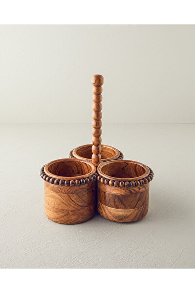 English Home Rustique Akasya Sunumluk 30x30 cm Kahverengi