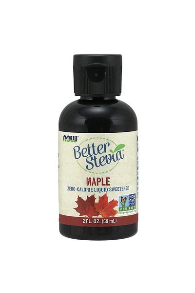 Now Foods Better Stevia Liquid Maple Sweetener, Zero-Calorie, Non-GMO, 2-Ounce