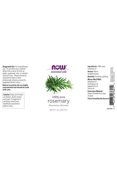 Now Foods Rosemary Oil, 4 Fl Oz + 1 Glass Dropper