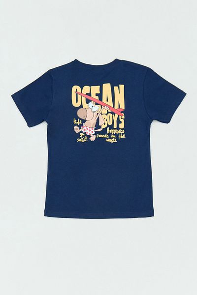 Fulla Moda 100% Cotton Front and Back Printed Boy's T-Shirt