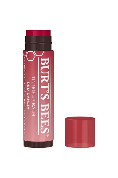 Burt's Bees Valentine's Day Lip Tint Balm - Hydrating Shea Butter, Buildable Finish, Fiery Red Dahlia (2-Pack)