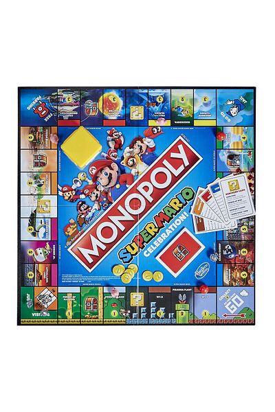 Hasbro Gaming Monopoly Super Mario Edition Board Game for 4 Players, Ages 8+, with Sound Effects