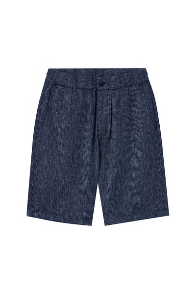 Giordano Men's Linen Cotton Bermuda Shorts: Slim Fit, Elastic Waist