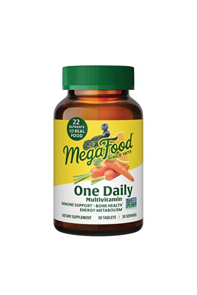 MEGAFOOD Daily Multivitamin for Women & Men - Immune, Bone, Energy - Vegetarian, Non-GMO - 30 Tabs