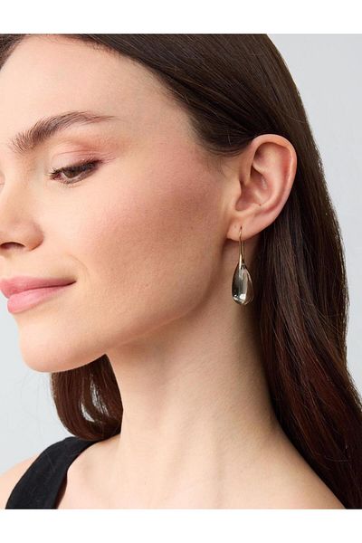 Jimmy Key Silver Color Drop Figured Hanging Elegant Earrings