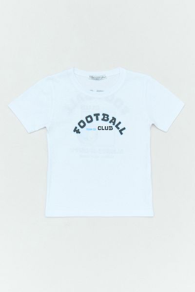 Fulla Moda Μπλουζάκι για αγόρι από 100% βαμβάκι μπροστά και πίσω με στάμπα ποδοσφαίρου