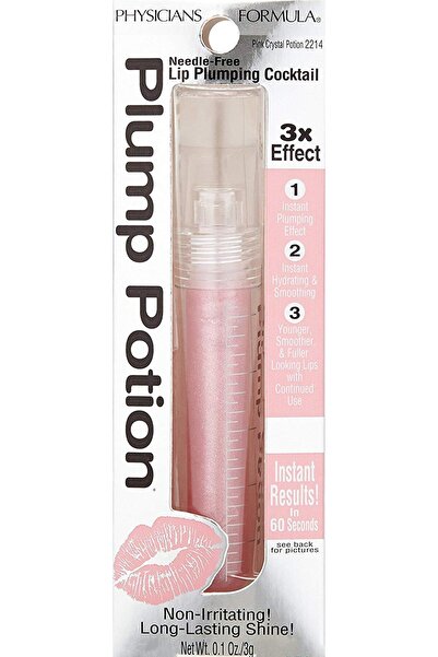 Physicians Formula Plump Potion™ Needle-Free Lip Plumping Gloss, Pink Crystal, Hypoallergenic, Fragrance-Free