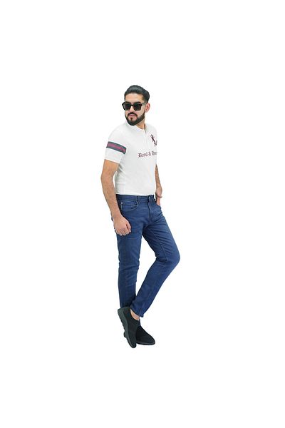 Giordano Men's Cotton Spandex Denim Low Rise Skinny Fit Tapered Jeans