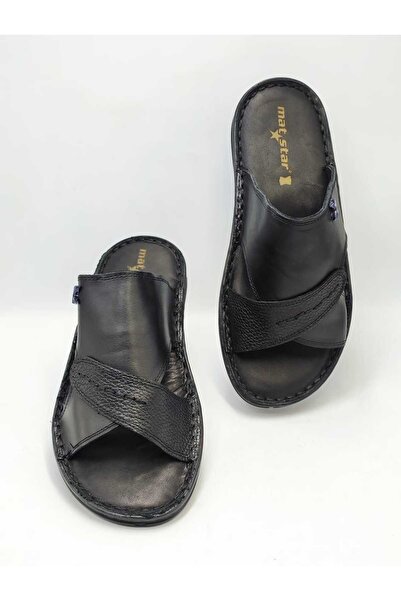 Matstar Ανδρικές παντόφλες - Μαύρες - Κατασκευή με άνετη υποστήριξη, κομψό σχέδιο, μαλακή σόλα, κατάλληλη για καθημερινή χρήση (41-48)