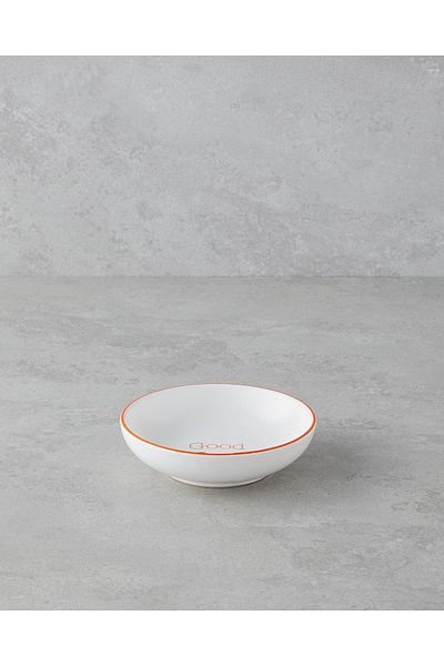English Home Good Day Ceramic Snack Bowl 13 cm Orange-Black