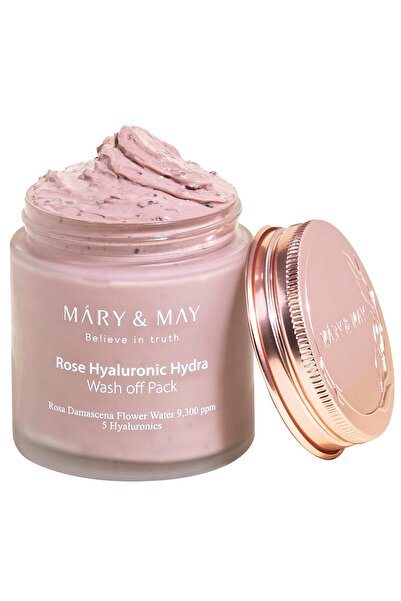 mary&mary قناع هيدرا نباتي بحمض الهيالورونيك والورد - مرطب ومقشر، 4.23 أونصة