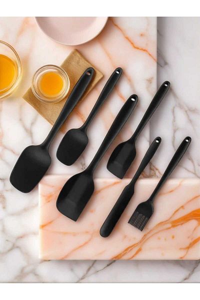 GALATAPAZAR Set of 6 Fireproof Non-Stick Silicone Spatulas