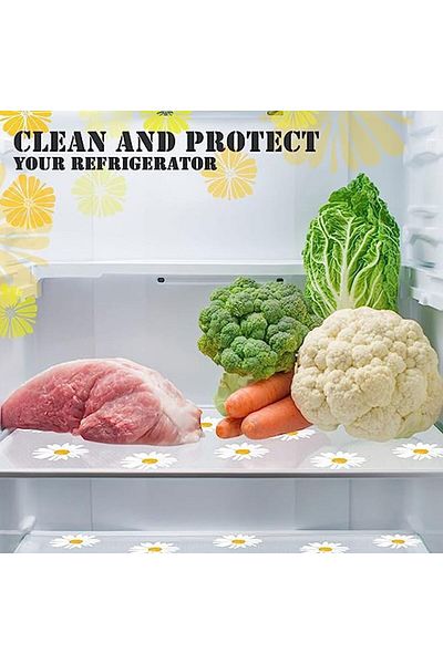Generic Tazweeq Refrigerator Liners, Waterproof Washable Fridge Liner, 45cmx30cm Non-Slip Refrigerator Shel
