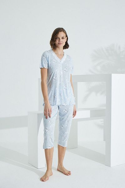 Evia Costum Capri pentru femei Angelique Bamboo cu braț lung 22252