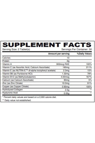 Sunshine Nutrition Nutrition Marine Collagen With Hyaluronic Acid, Vitamin C & E, 100 Tablets