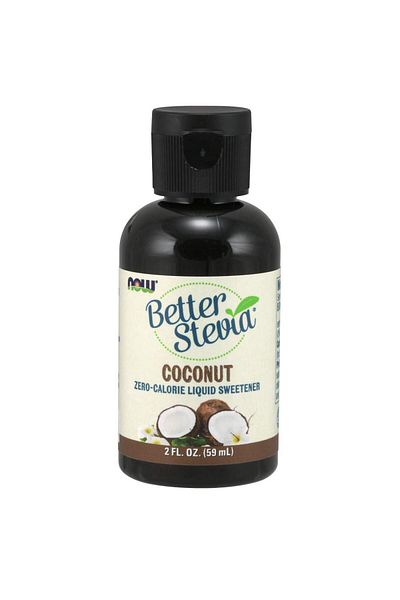 Now Foods BetterStevia Coconut Zero-Calorie Liquid Sweetener, Keto, Diabetic-Friendly, No Erythritol, 2-Ounce