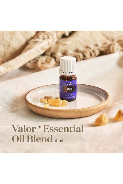 Young Living Essential Oils Valor Essential Oil - Black Spruce, Blue Tansy, Camphor, Geranium, Frankincense - 5ml for Courage