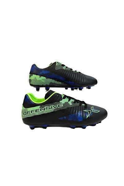 Kinetix Hyde Ag Black-Green Cleats Turf Football Shoes