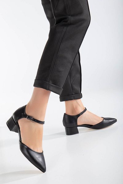 Ayakkabı Frekansı Pantofi cu toc pentru femei Jewel Piele neagră