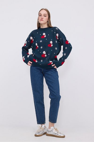 Addax Snowflake Christmas Themed Knitwear Sweater K3335-B3