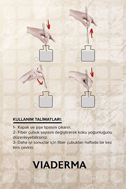 Viaderma Kare Şişe BubbleGum Esansı Bambu Çubuklu Oda Kokusu 100 ml