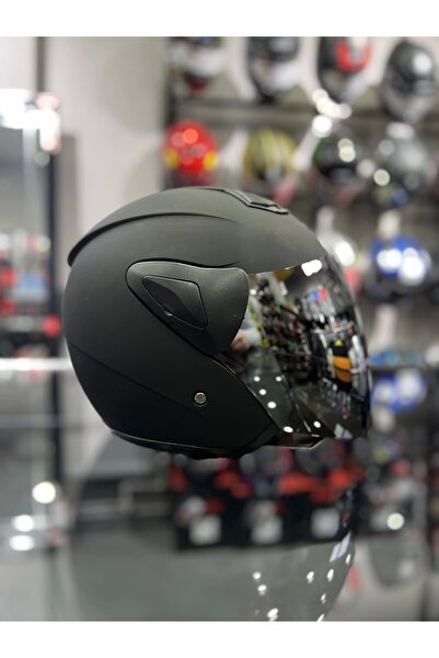 Sway 733 Mat Siyah Yarım Kask