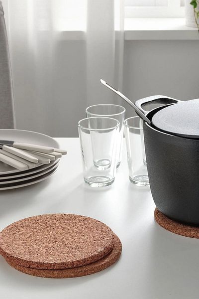 Binbirreyon Cork Trivet Pot Mat 19 cm Set of 3 Ra129