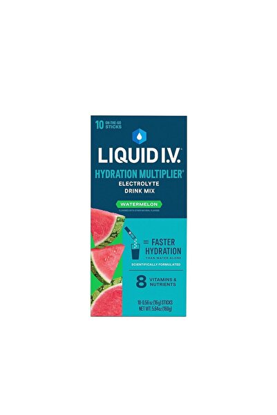 Liquid I.V. إلكتروليت الترطيب LIQUID IV بنكهة الفراولة، 10 قطع، 0.56 أونصة