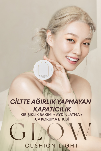 Missha Yaşlanma Karşıtı Cam Cilt Görünüm Sunan Cushion SPF 37+++ Glow Cushion Light (No.23 Sand)