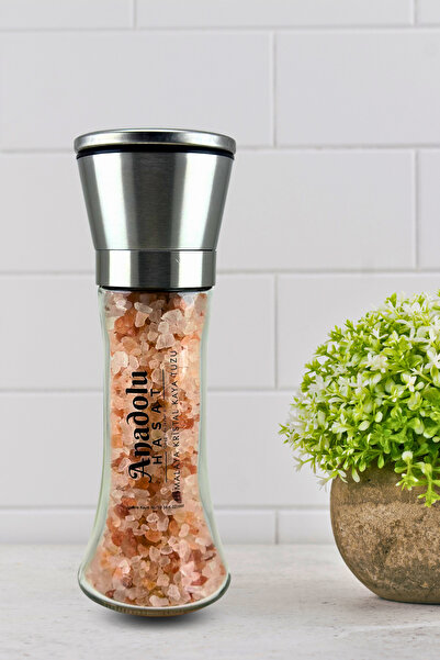 ANADOLU HASAT مطحنة ملح هيمالايا الصخري من السيراميك برأس معدني 200 جرام
