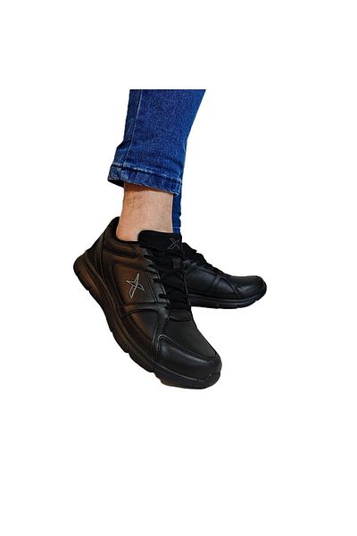 Kinetix Kalen Pu Black Lightweight and Comfortable Casual Sports Shoes