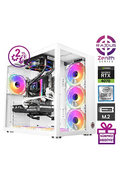 RaXius Zenith Z2 i7 4070-14KF014 i7-14700KF 64GB 2TBSSD RTX4070 W11P Gaming Masaüstü Bilgisayar