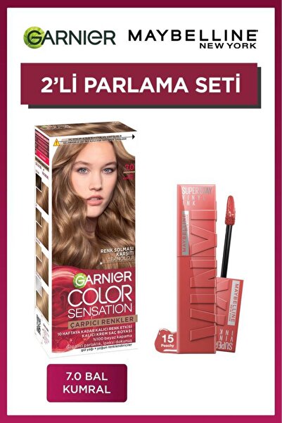 Garnier Çarpıcı Renkler, 7.0 Bal Kumral, Kalıcı Krem Saç Boyası, Demikit + Vi...